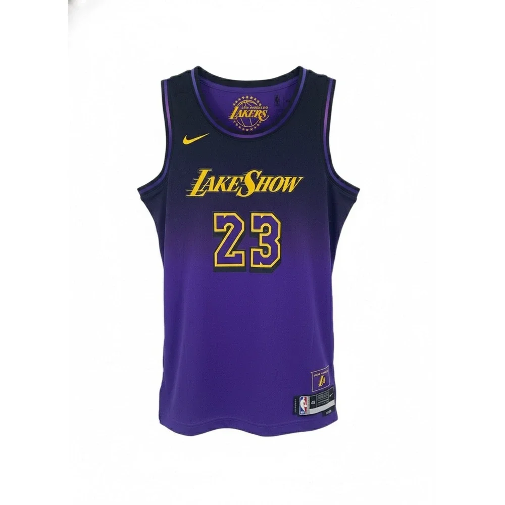 NWT LA Lakers Nike City Edition LakeShow‎ LeBron James Jersey S Small FQ4346-504